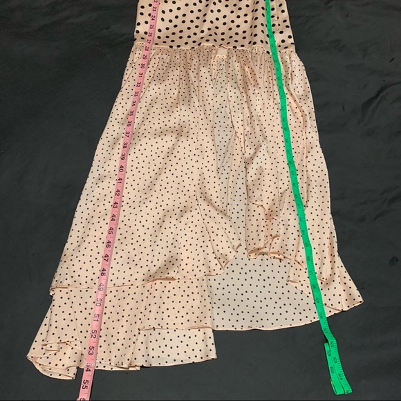 💖NWOT Gorgeous Privacy Please Solano Maxi Dress Polkadot Print XS Sash Lined💖 - Picture 14 of 14
